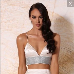 Meshki boutique diamond crop top! NEVER WORN.
